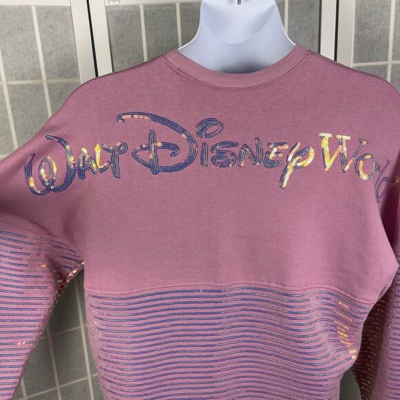 Disney Spirit Jersey Pink Sequin Walt Disney World 50th Anniversary Size L - Picture 6 of 7